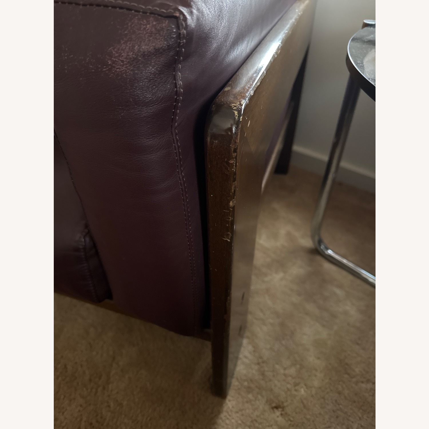 Knoll Bastiano Dark Brown Leather Armchair - image-6