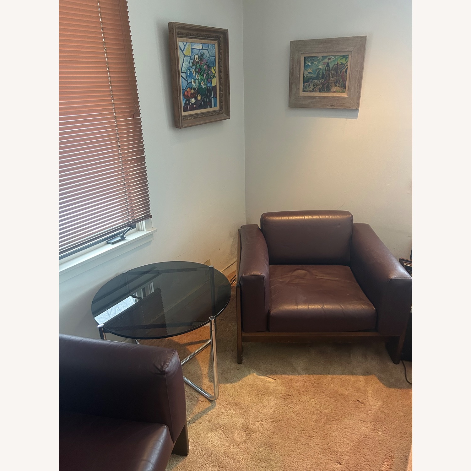 Knoll Bastiano Dark Brown Leather Armchair - image-4