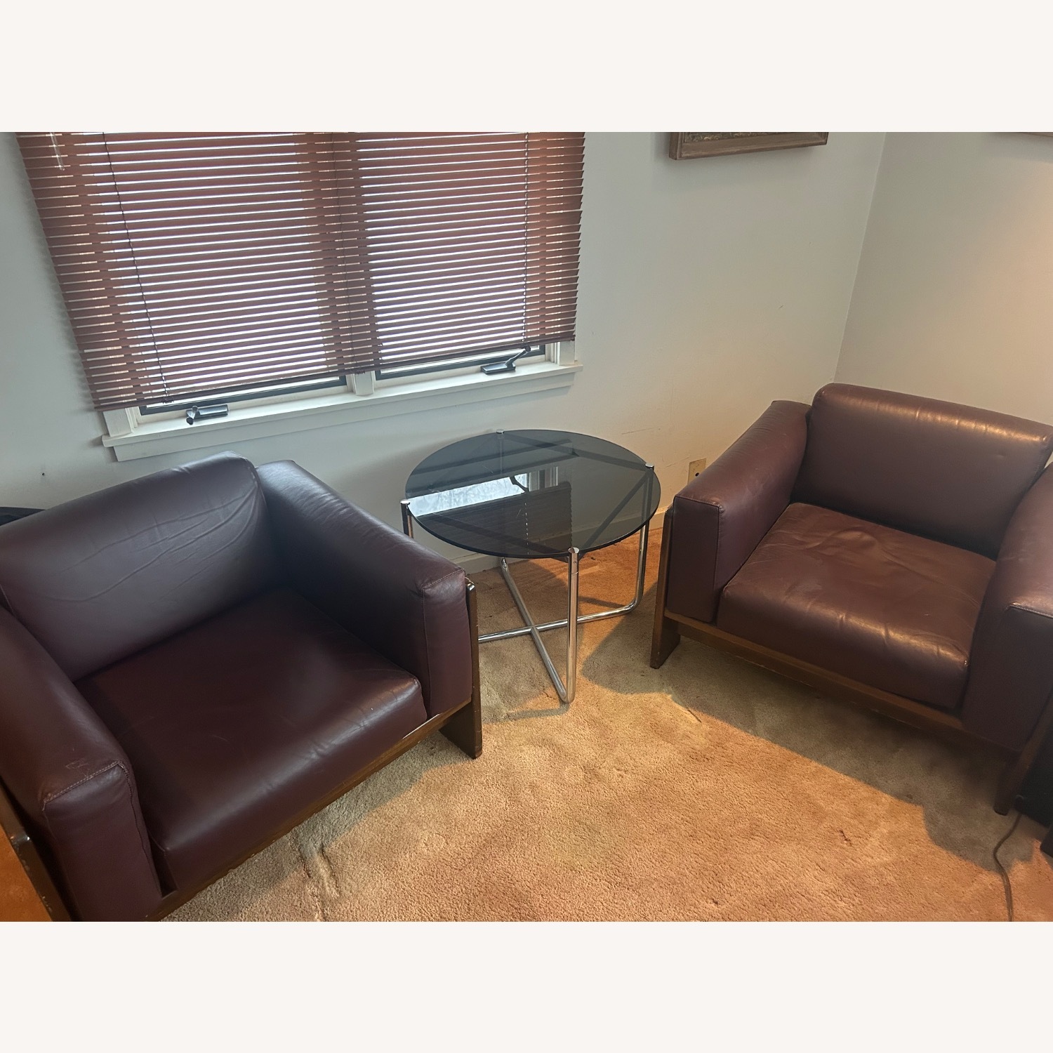 Knoll Bastiano Dark Brown Leather Armchair - image-2