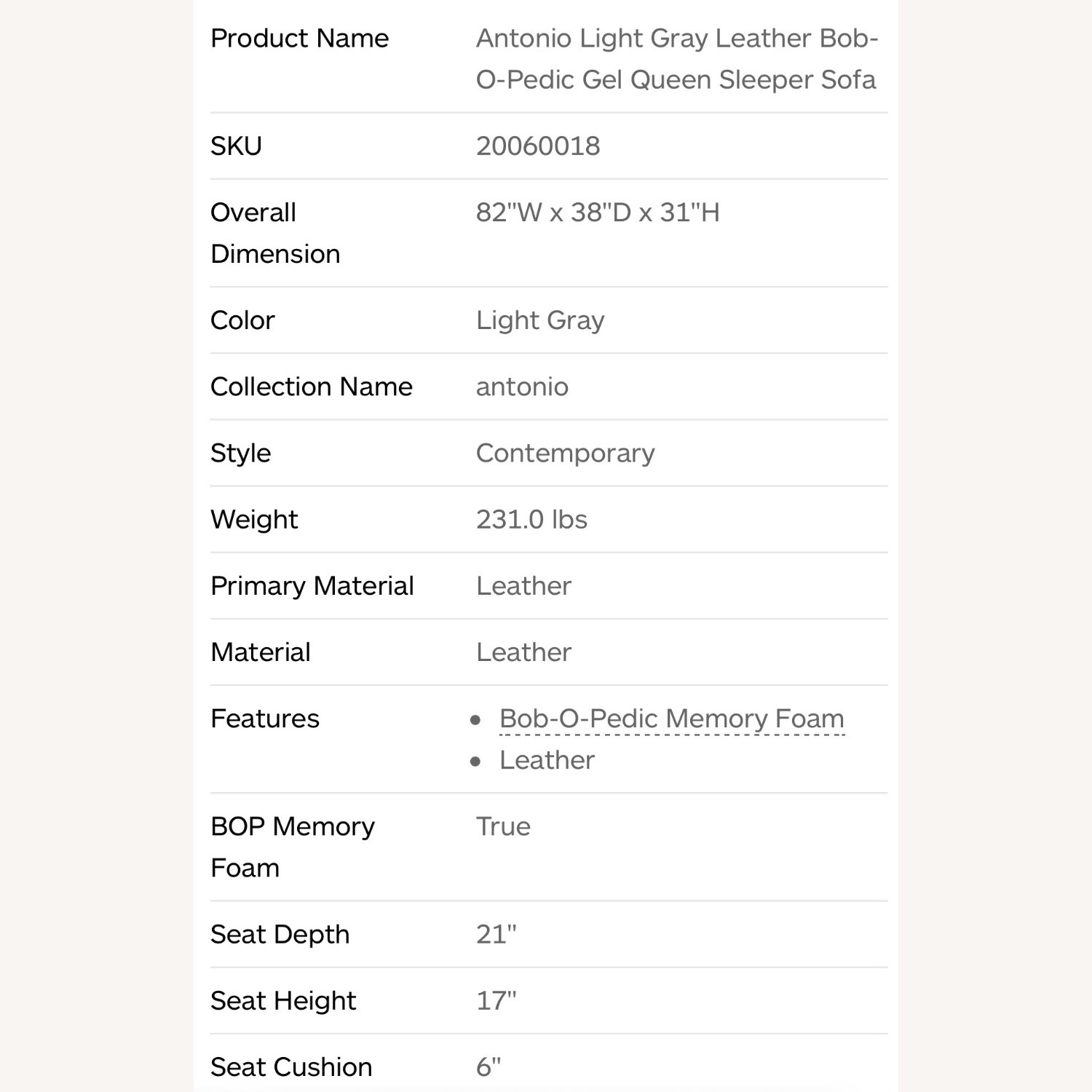 Light Gray Sleeper Sofa - image-5