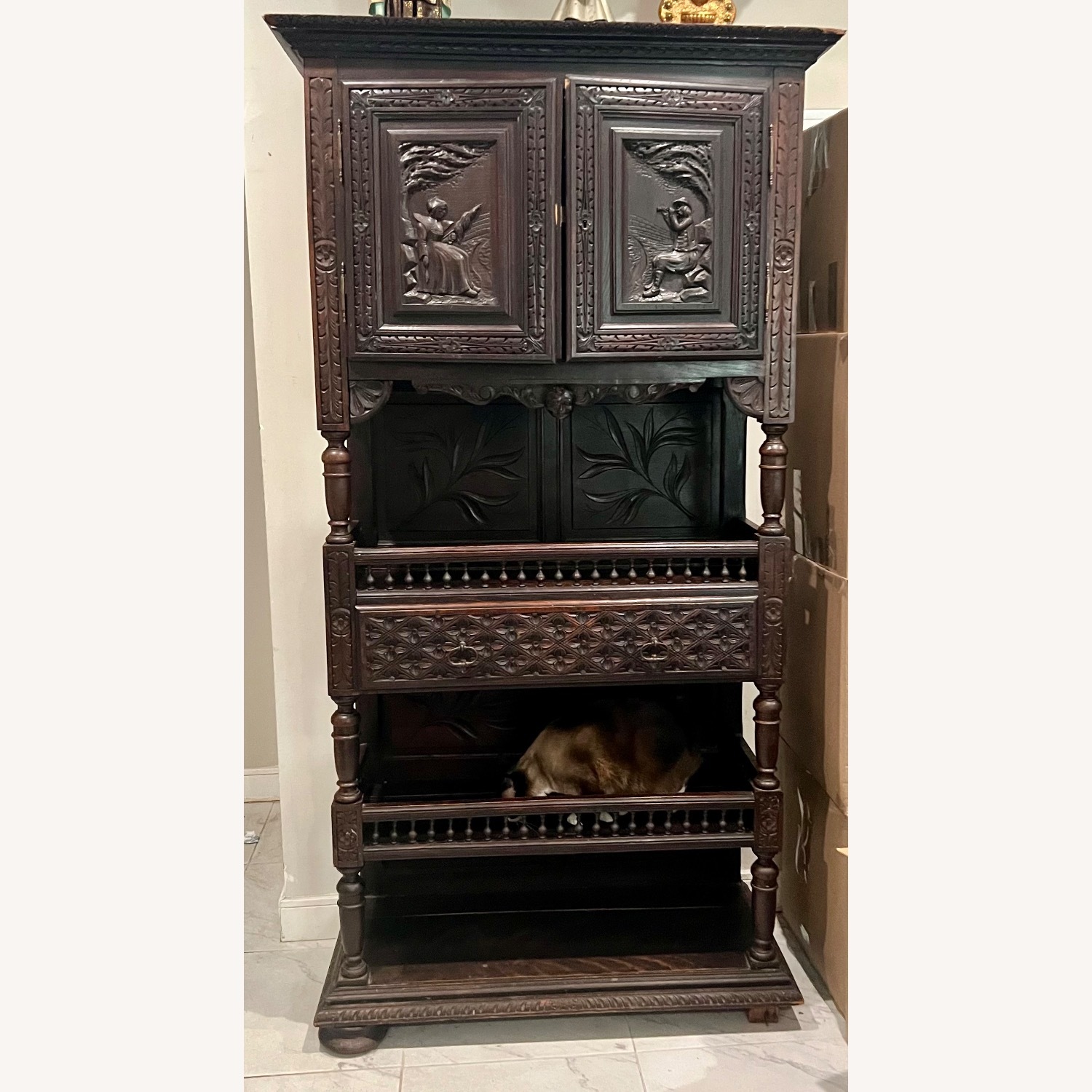 Natural Wood Armoire - image-0