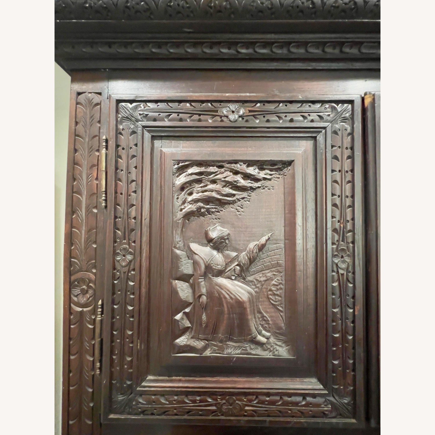 Natural Wood Armoire - image-5