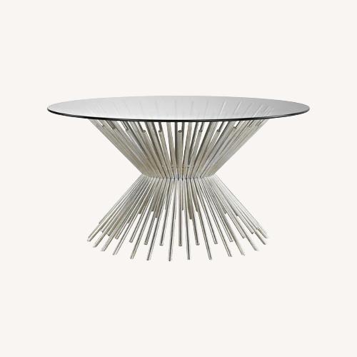 Used Modern Metal and Glass Coffee Table for sale on AptDeco