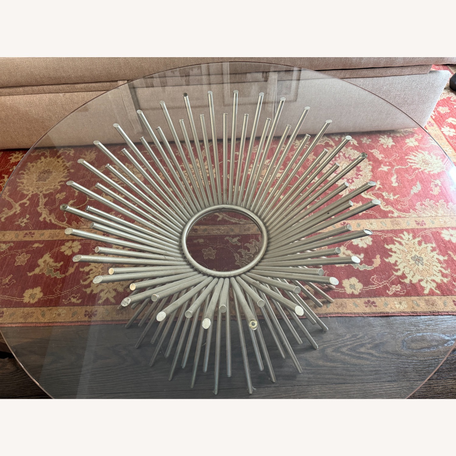 Modern Metal and Glass Coffee Table - image-1