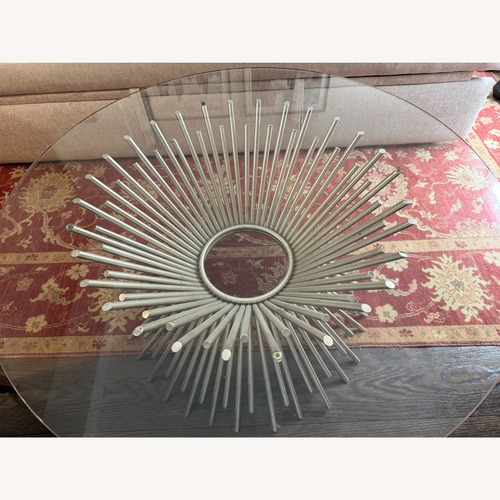 Used Modern Metal and Glass Coffee Table for sale on AptDeco