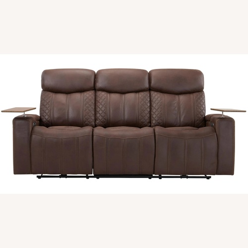 Used Raymour & Flanigan Dark Brown 3 Seater Sofa for sale on AptDeco