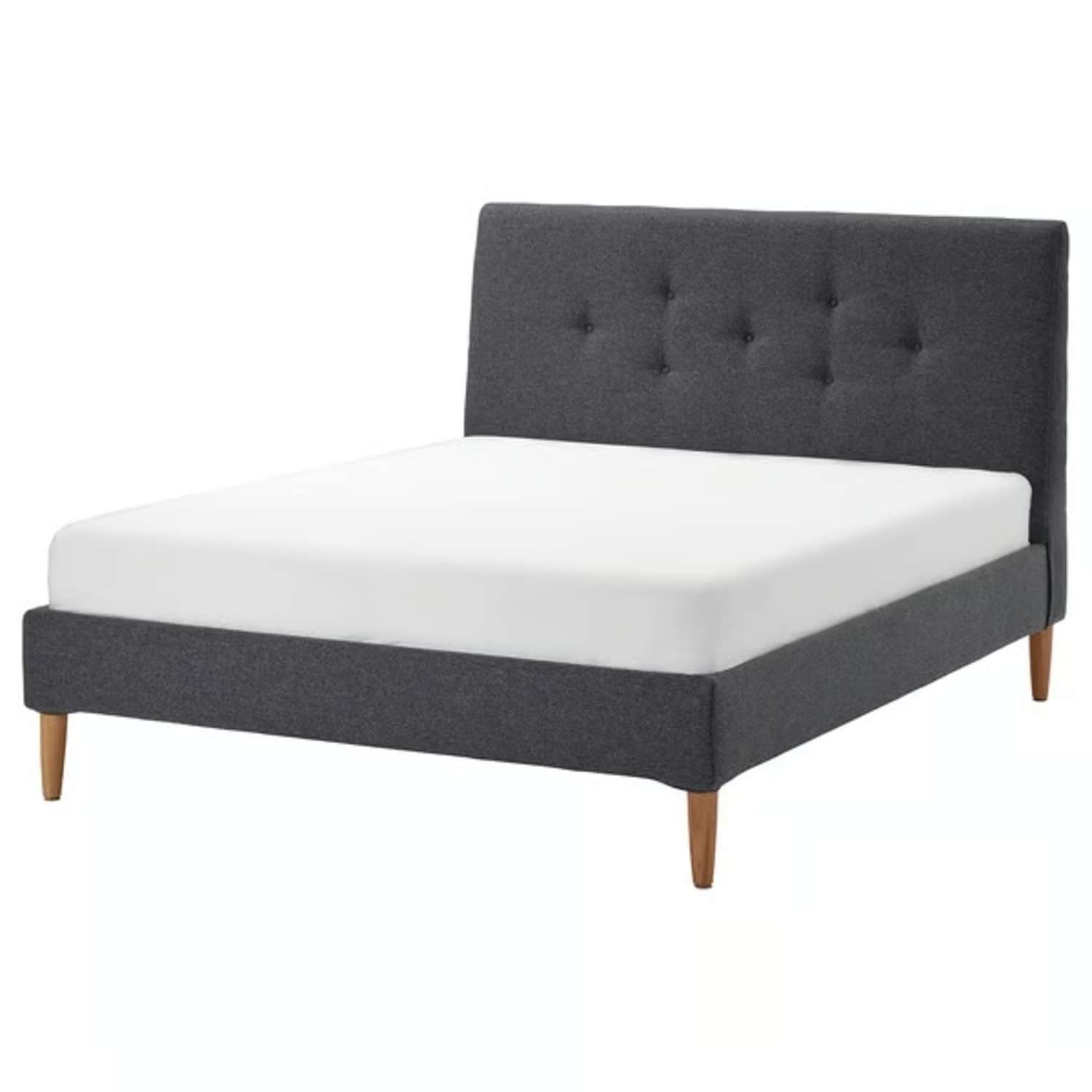 IKEA IDANÄS Dark Gray Queen Bed - image-0