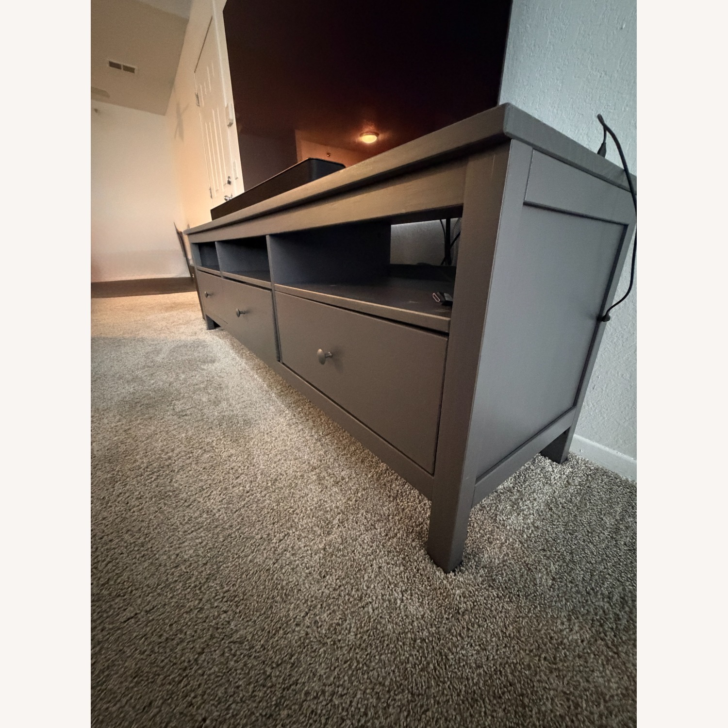 IKEA HEMNES Dark Gray Media Storage - image-3