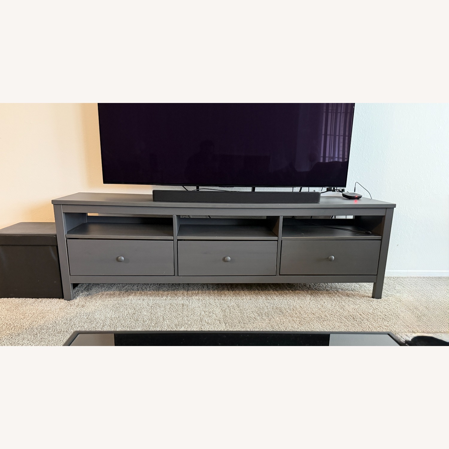 IKEA HEMNES Dark Gray Media Storage - image-1