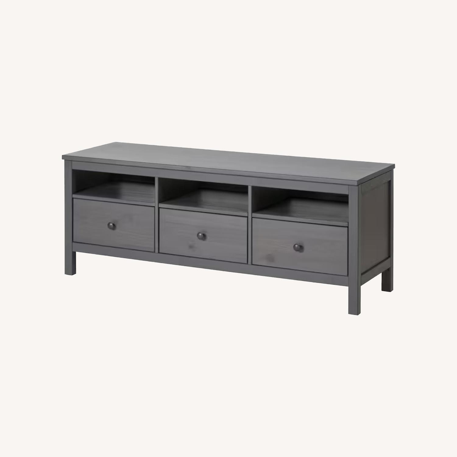 IKEA HEMNES Dark Gray Media Storage - image-0