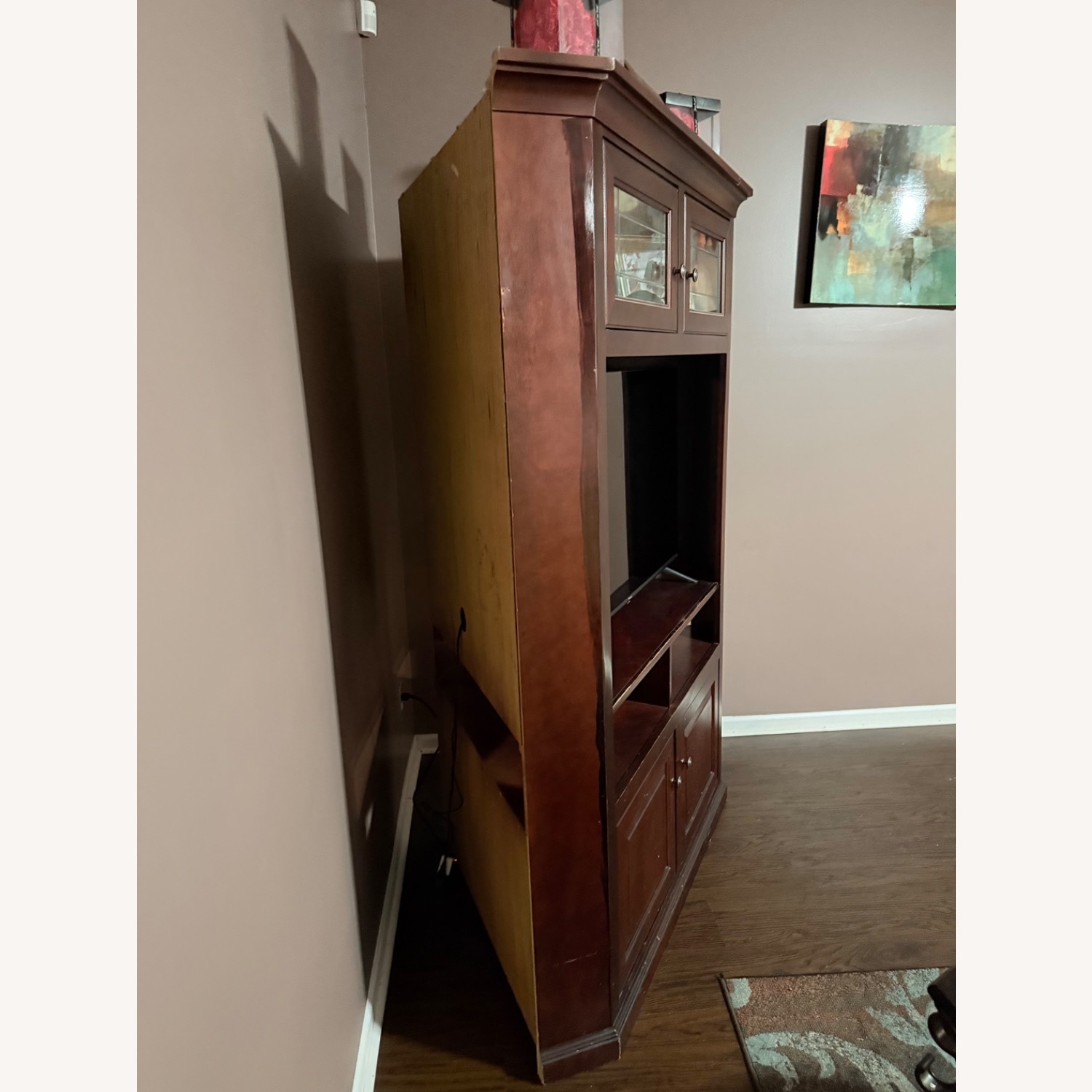 Dark Brown Media Storage - image-1