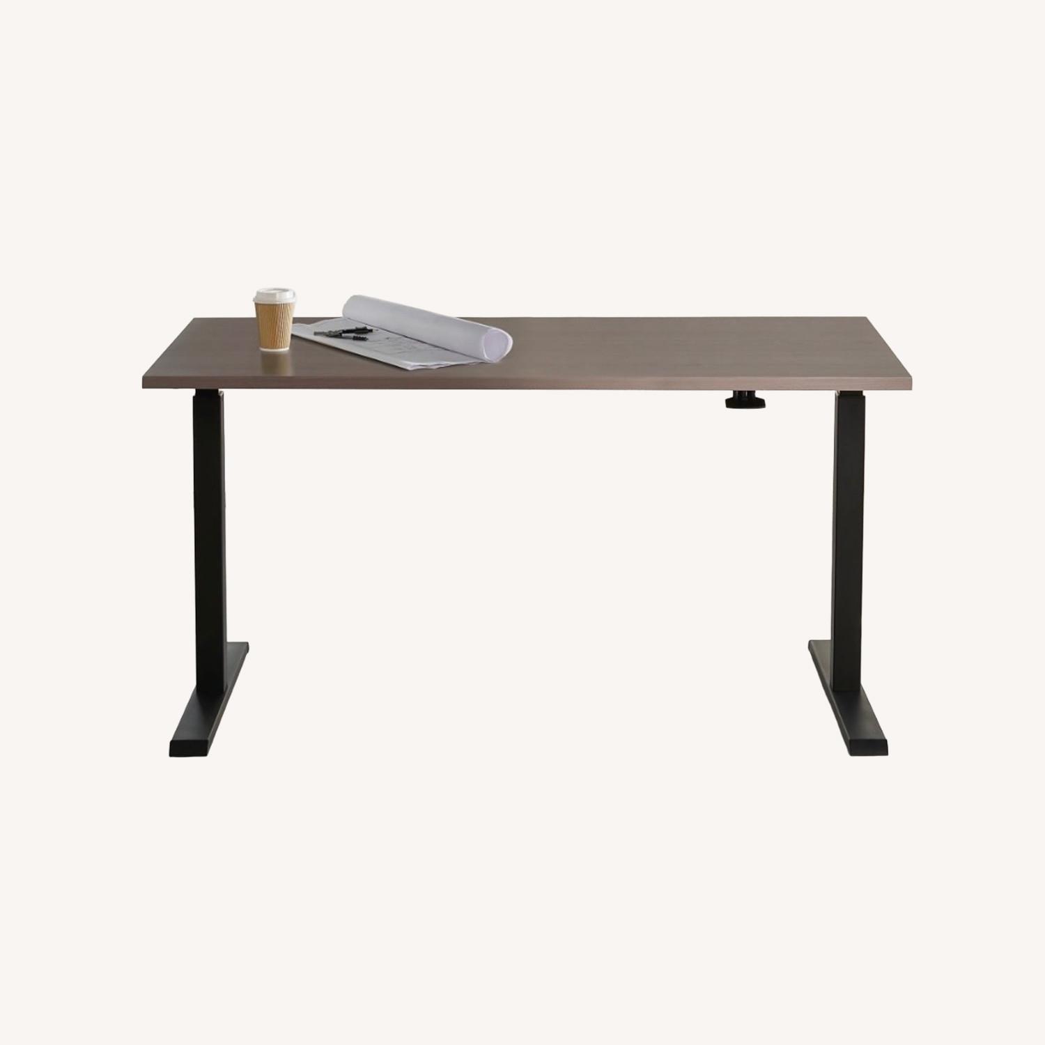 Office Depot Light Gray Wood Desk - image-0