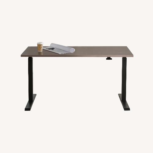 Used Office Depot Light Gray Wood Desk for sale on AptDeco