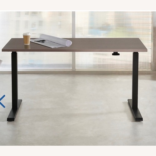 Used Office Depot Light Gray Wood Desk for sale on AptDeco