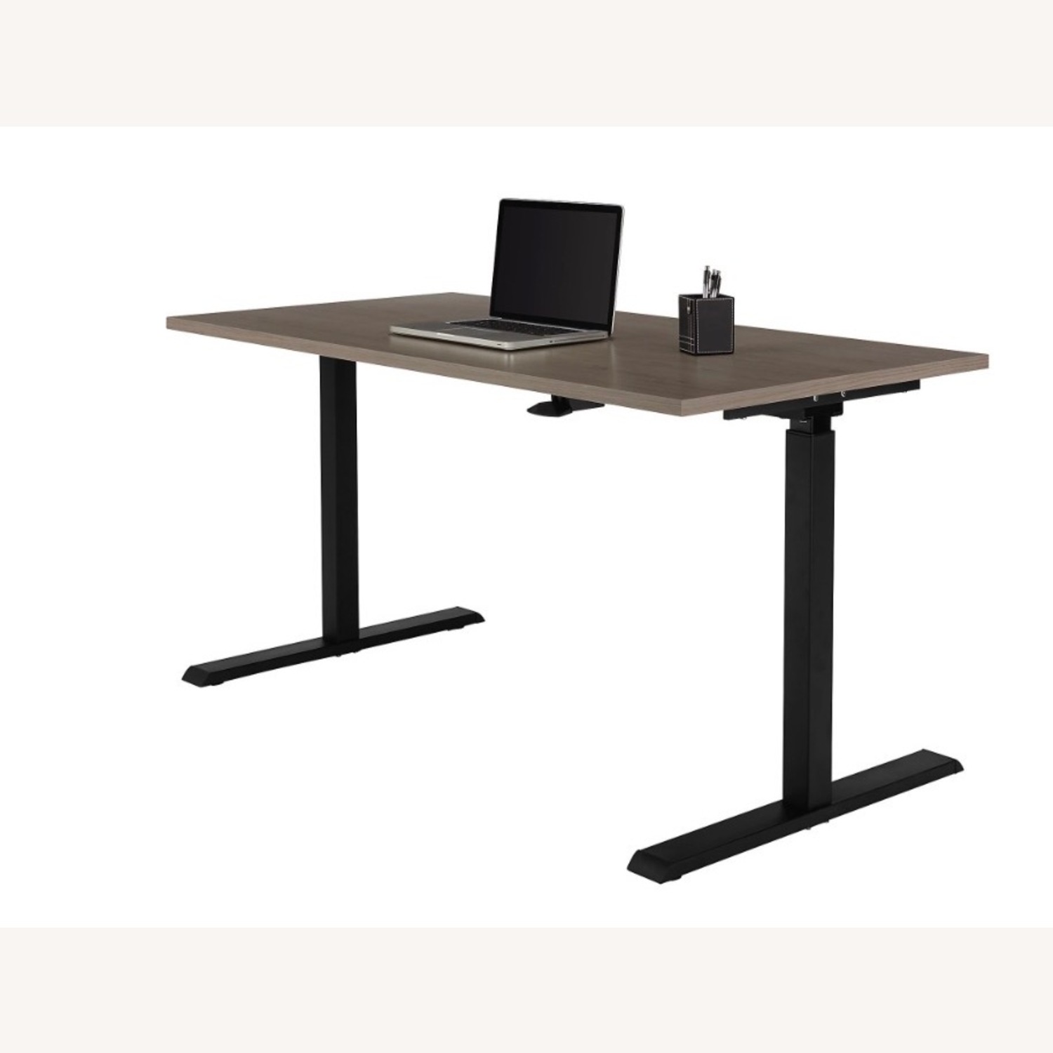 Office Depot Light Gray Wood Desk - image-3