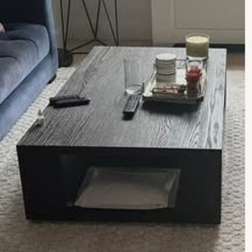 Used Restoration Hardware Dark Brown Wood Coffee Table for sale on AptDeco