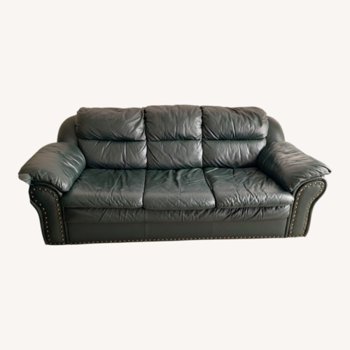 Used Ashley Furniture Green Faux Leather 2 Seater Sofa for sale on AptDeco