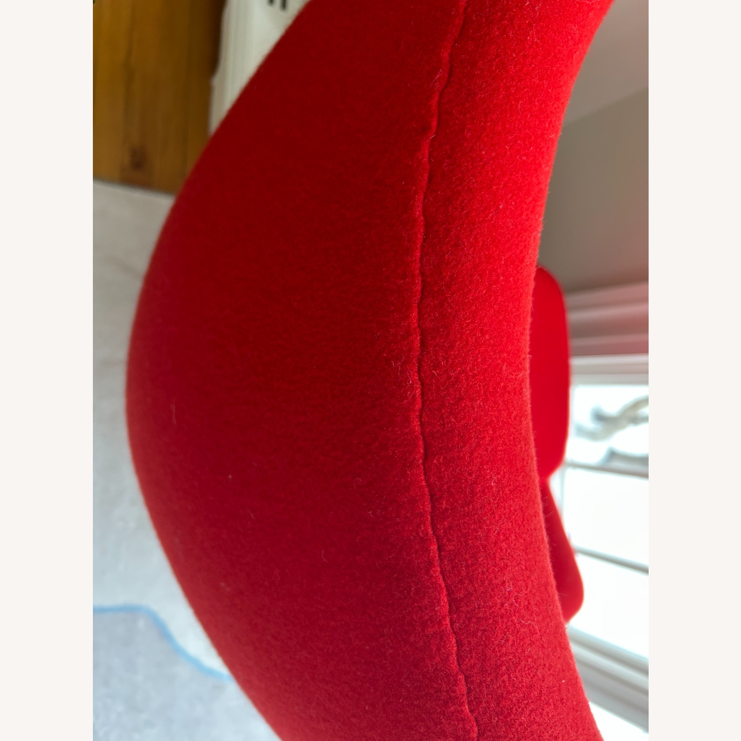 Replica Arne Jacobsen Red Wool Blend Egg Chair - image-2