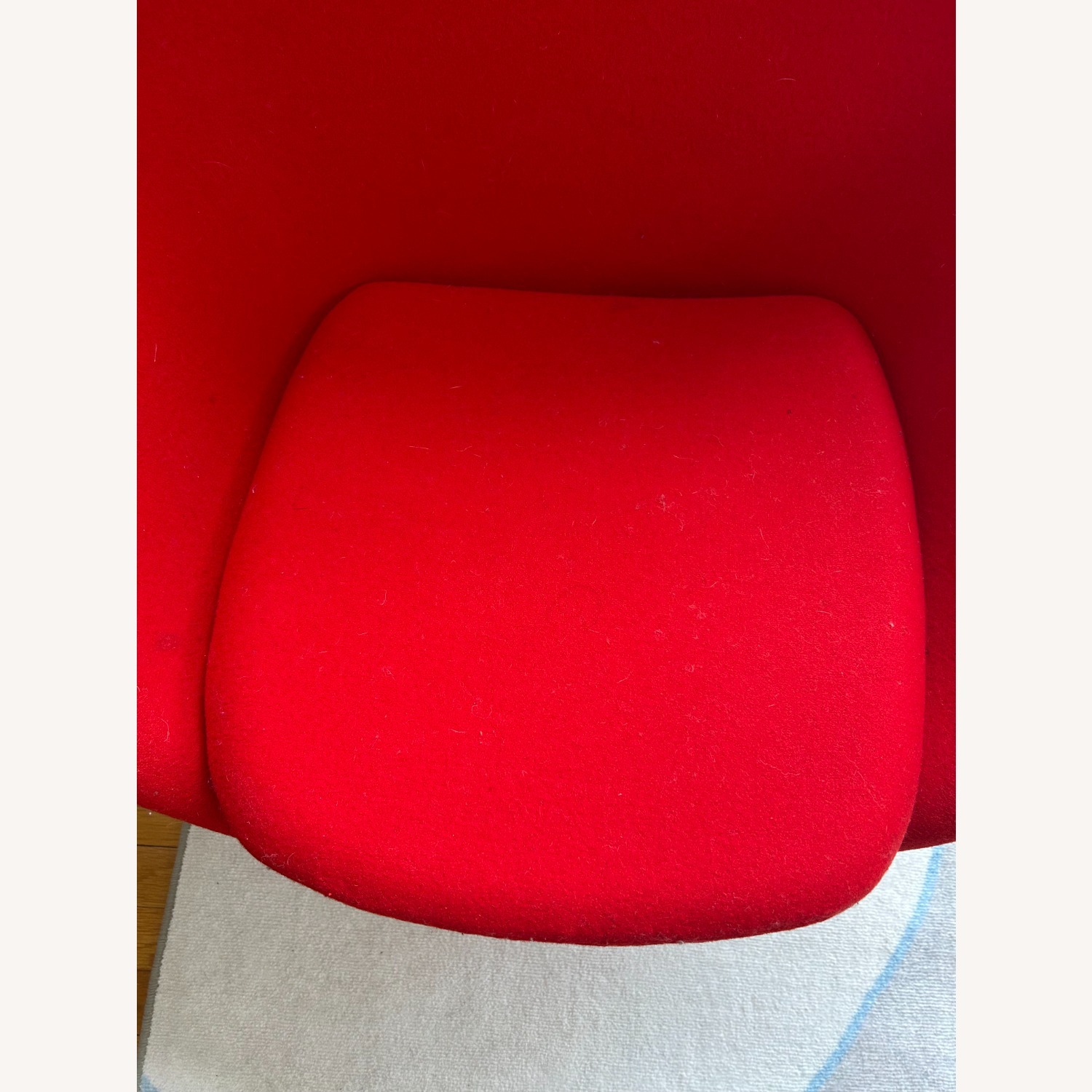Replica Arne Jacobsen Red Wool Blend Egg Chair - image-4