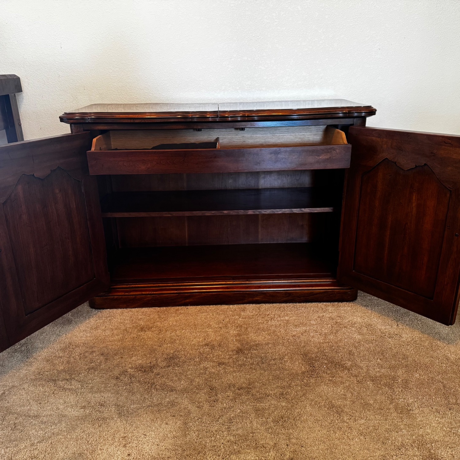 Drexel Dark Brown Wood Buffet Server - image-1