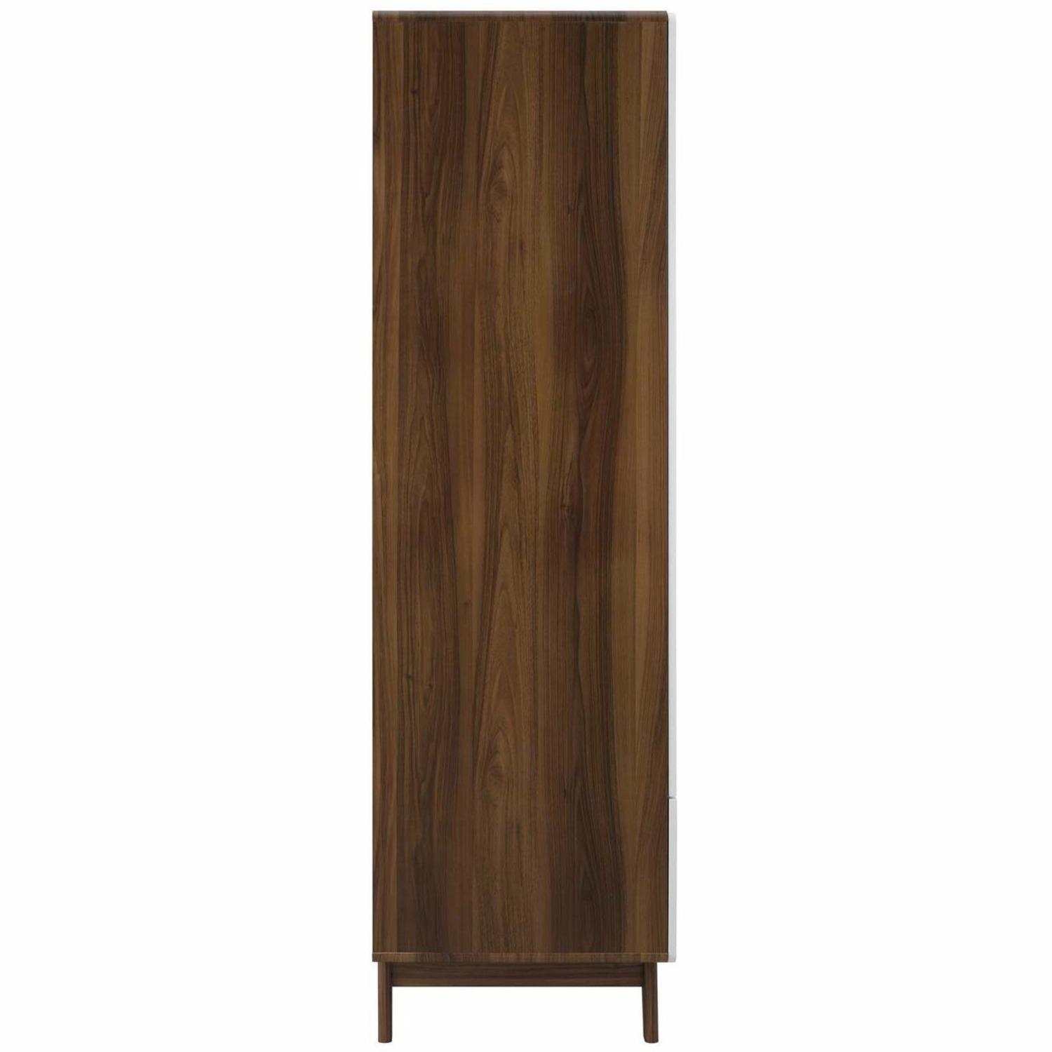 Mid-Century Modern Wardrobe Walnut + White - image-2