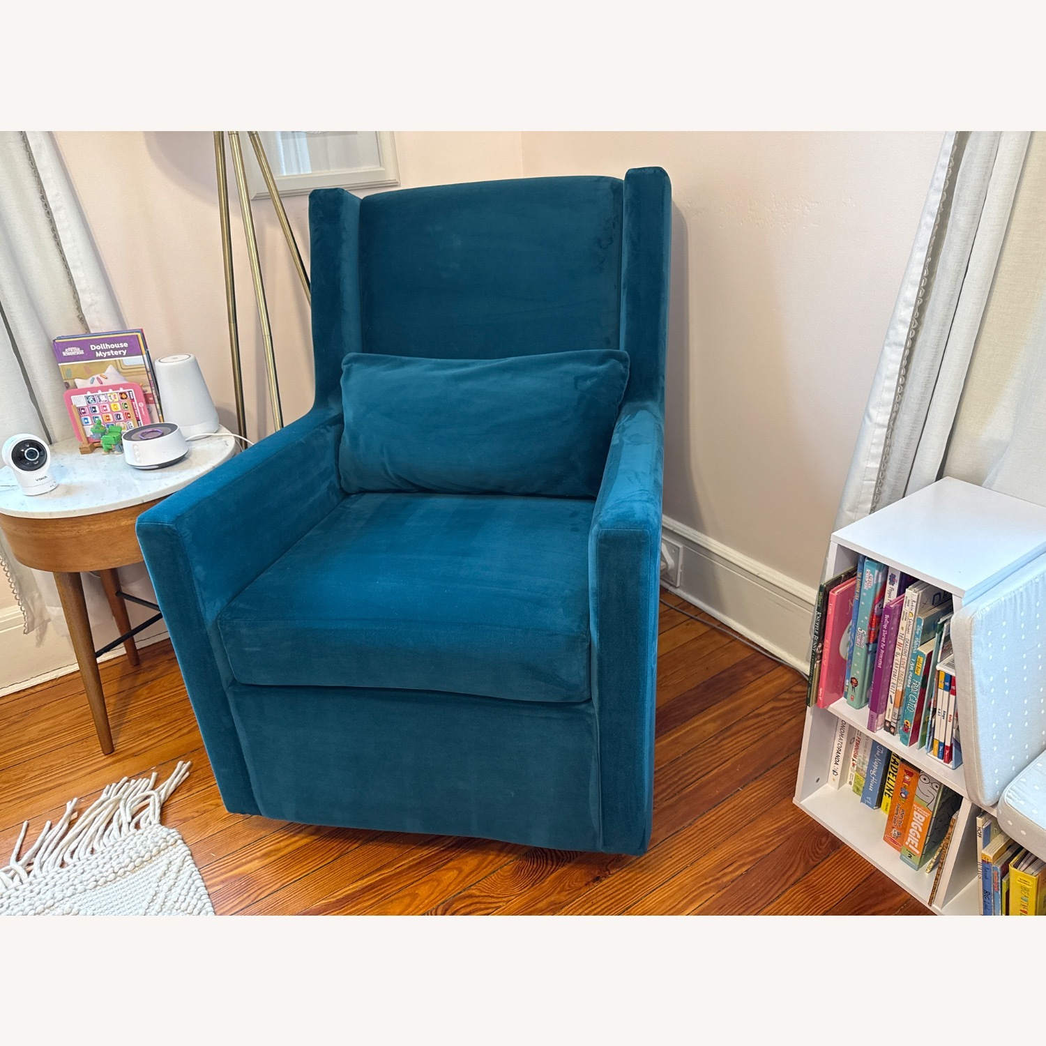 Joybird Nina Blue Velvet Armchair - image-2