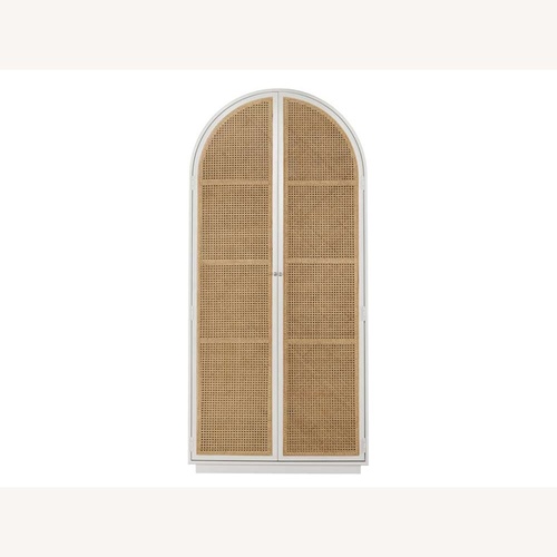 Used Universal Furniture White Wood Armoire for sale on AptDeco