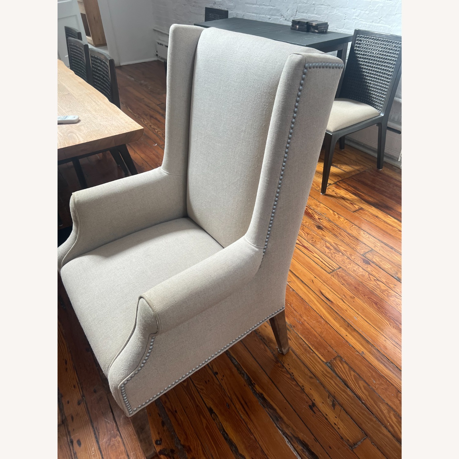 Beige Fabric Accent Chairs - image-6