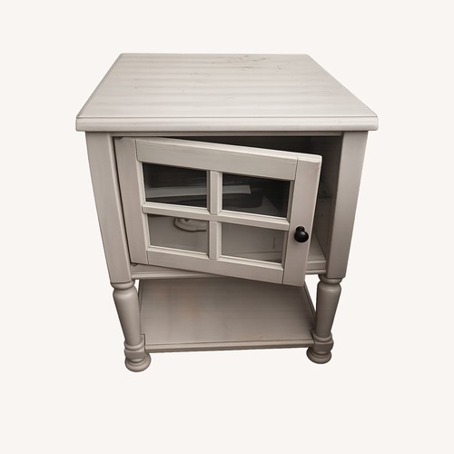 Used Ashley Furniture White Wood Nightstand for sale on AptDeco