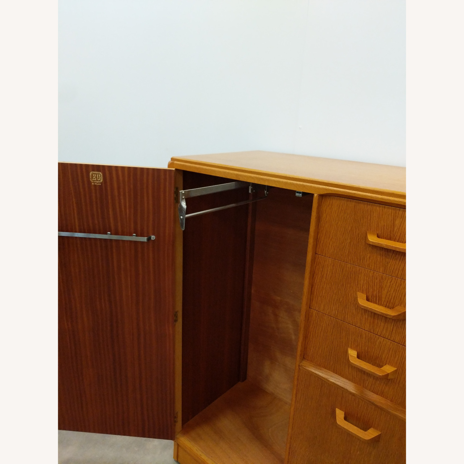 Vintage Mid Century Oak Wardrobe Dresser by G Plan - image-6