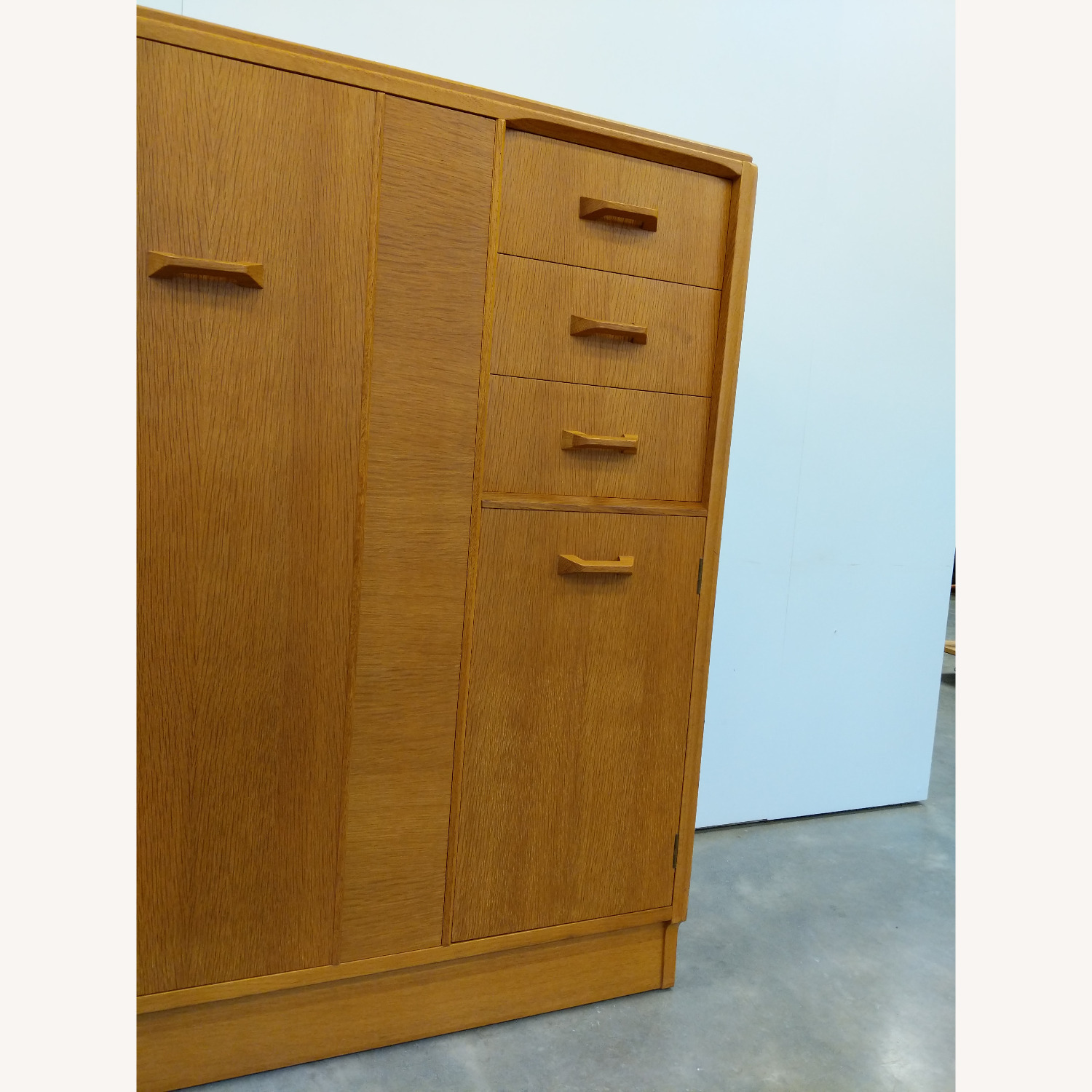 Vintage Mid Century Oak Wardrobe Dresser by G Plan - image-9