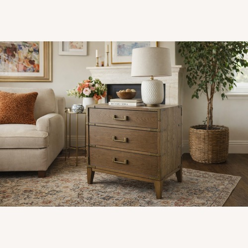Used RH Cayden Campaign Closed Nightstand – 26” for sale on AptDeco
