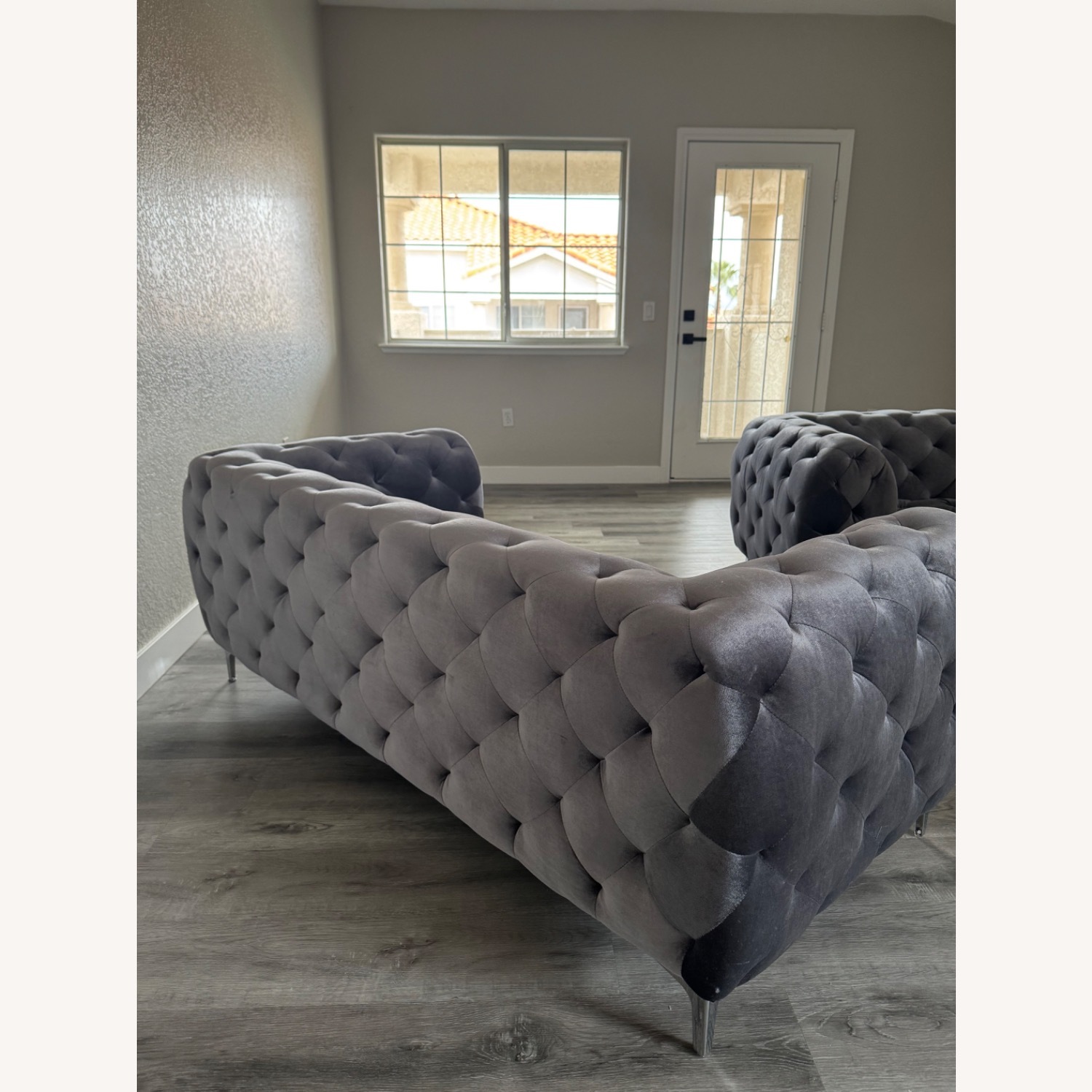 Modern Velvet 3-Seater Sofa - image-2