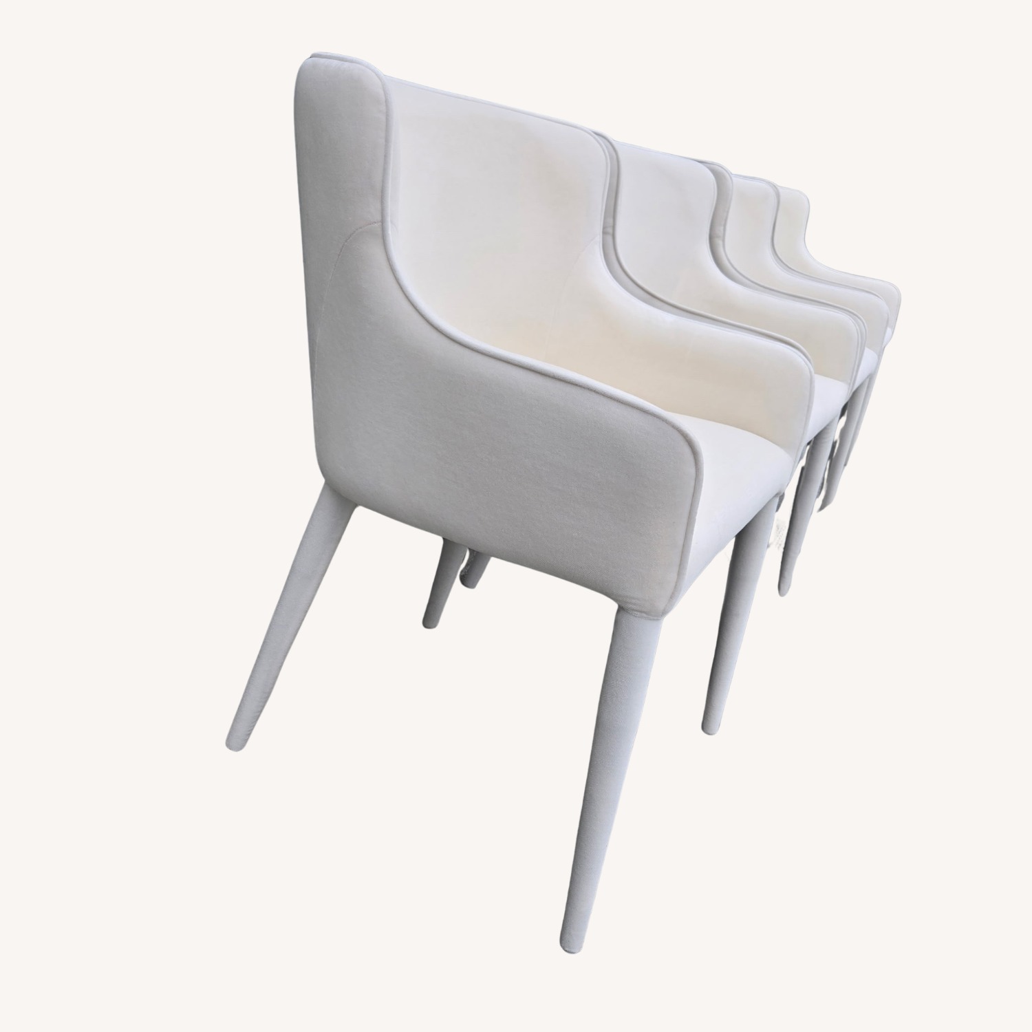 RH Nicola Slope Fabric Dining Chairs (4) Velvet - image-8