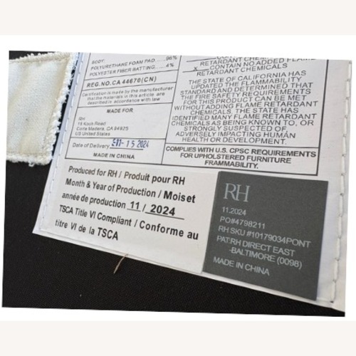 Used RH Nicola Slope Fabric Dining Chairs (4) Velvet for sale on AptDeco