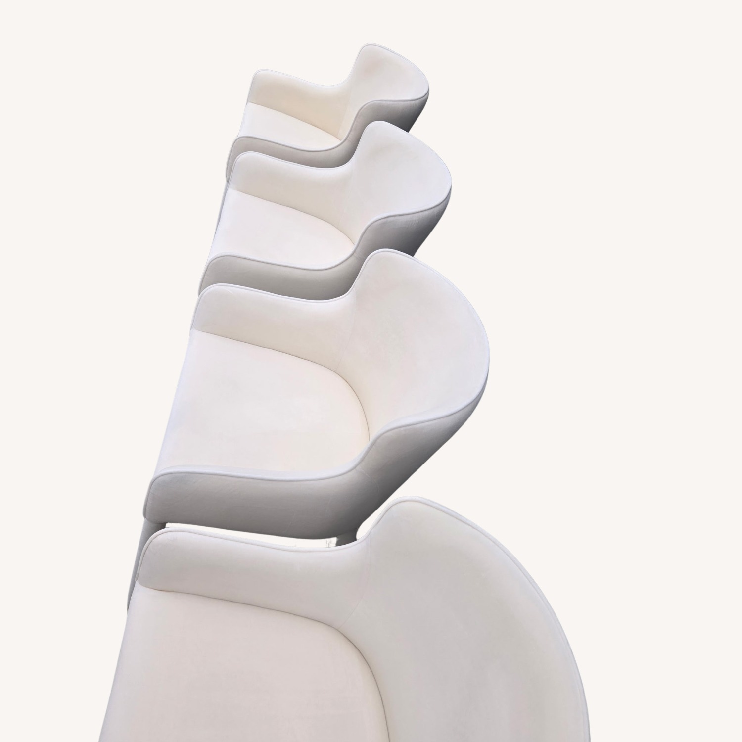 RH Nicola Slope Fabric Dining Chairs (4) Velvet - image-9