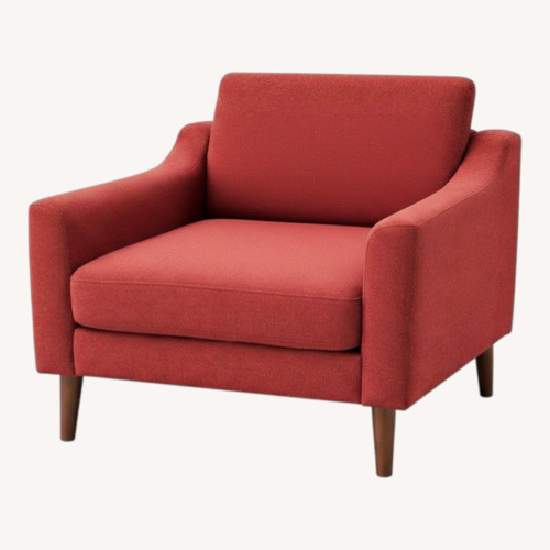 Used Burrow Nomad Armchair (Brick Red Fabric) for sale on AptDeco