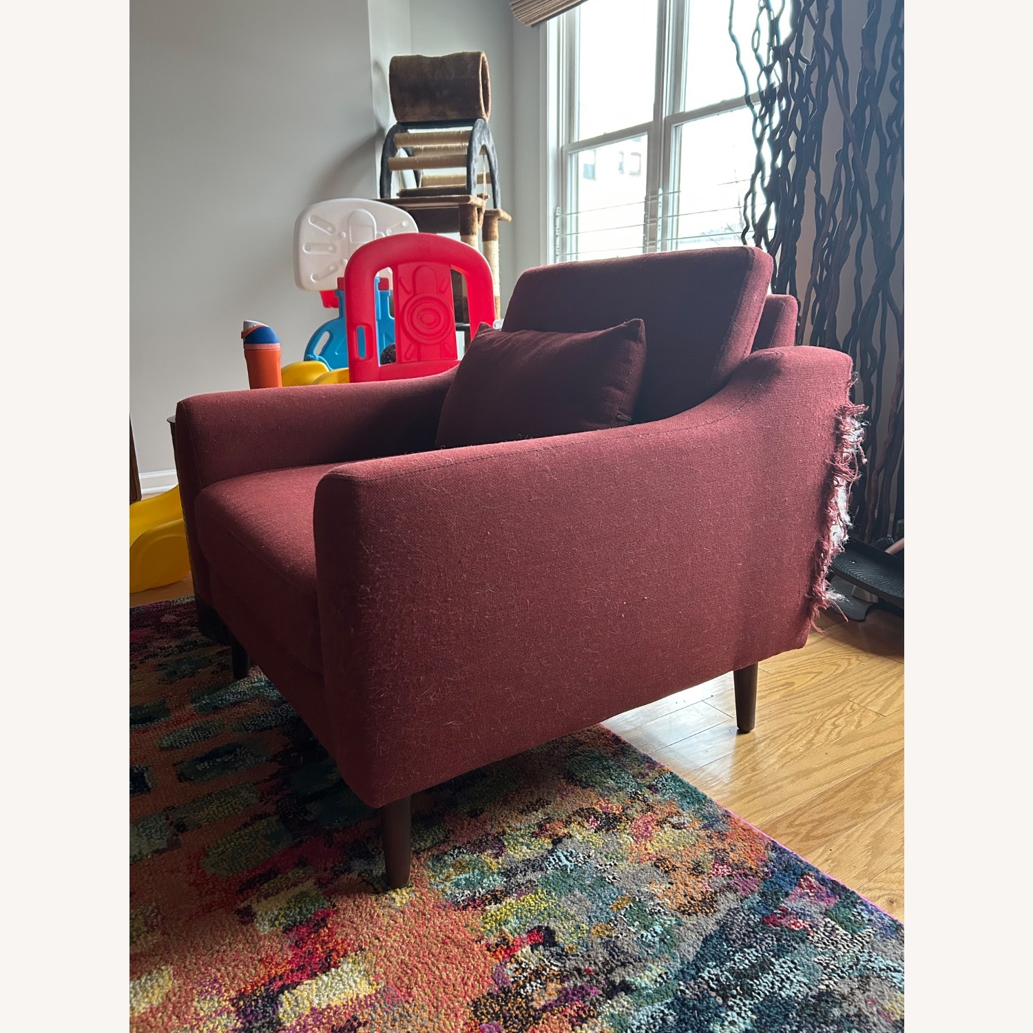 Burrow Nomad Armchair (Brick Red Fabric) - image-3