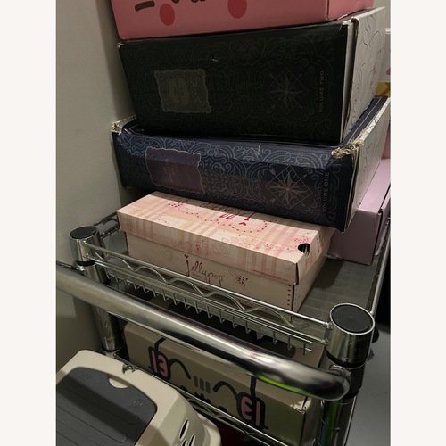 Used Light Gray Storage Push Cart on Wheels for sale on AptDeco