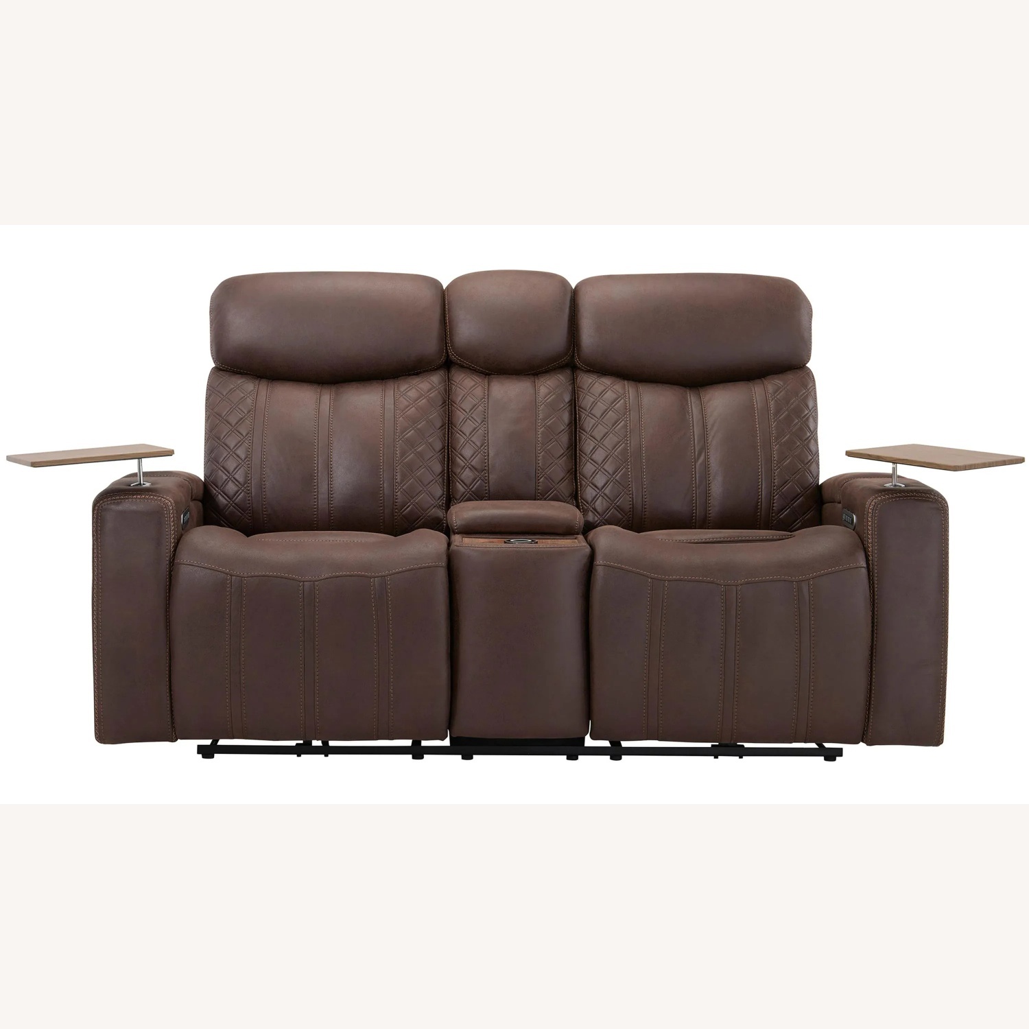 Raymour & Flanigan Royce Dark Brown 2 Seater Sofa - image-4