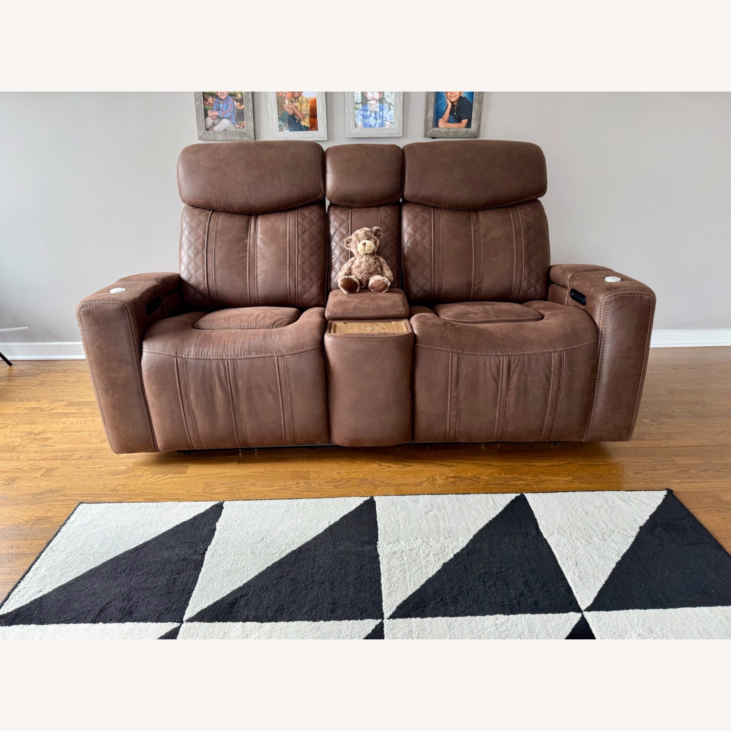 Raymour & Flanigan Royce Dark Brown 2 Seater Sofa - image-1