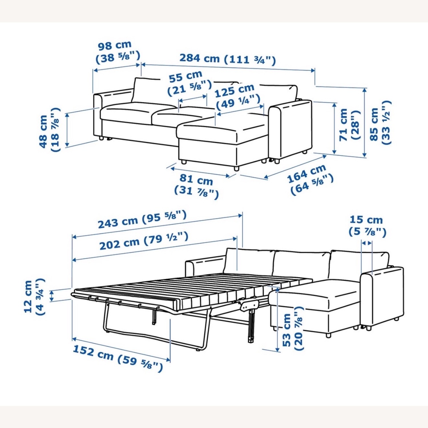 IKEA FINNALA Dark Gray Sleeper Sofa - image-6
