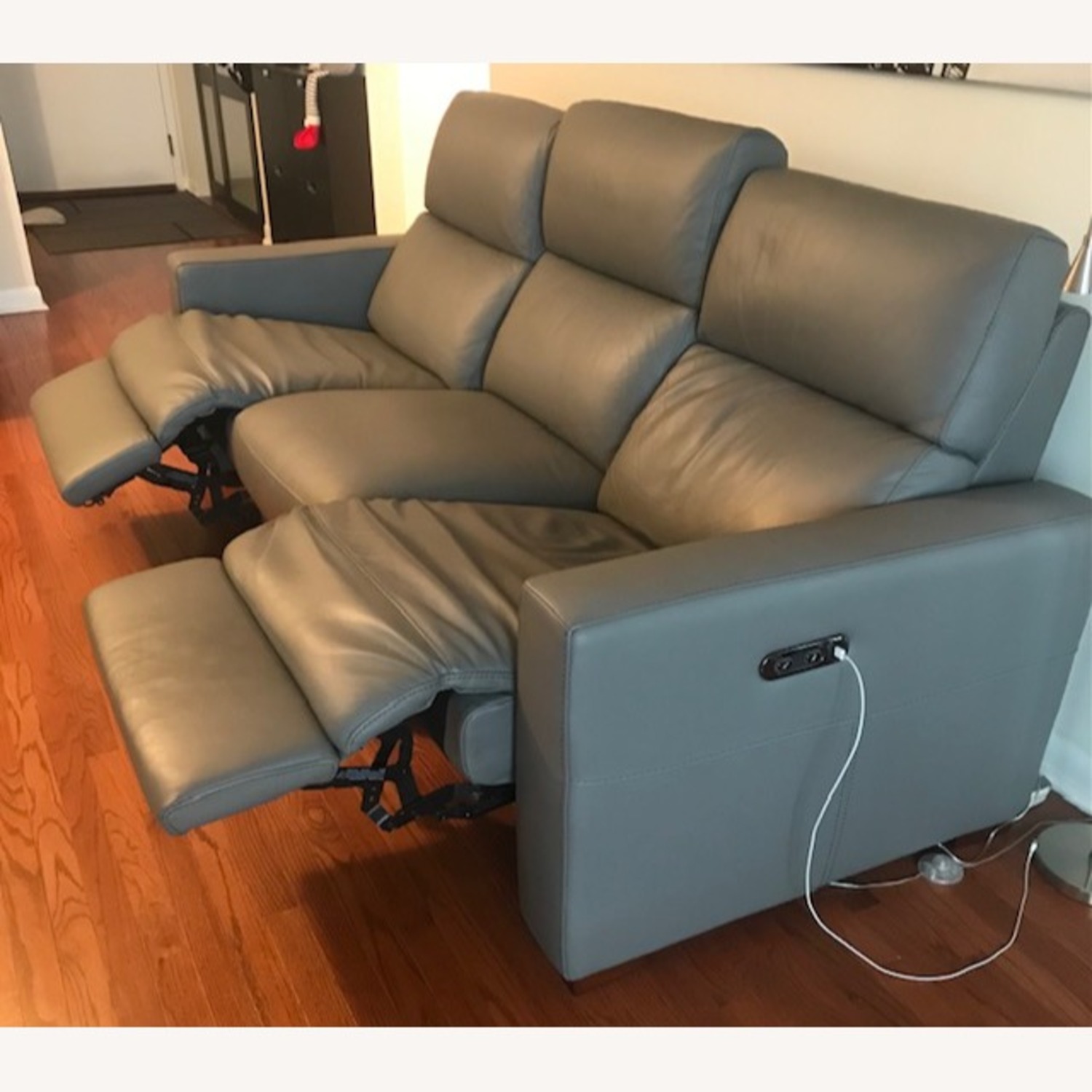 LUKA Power Reclining 3-seater Leather Sofa - image-2