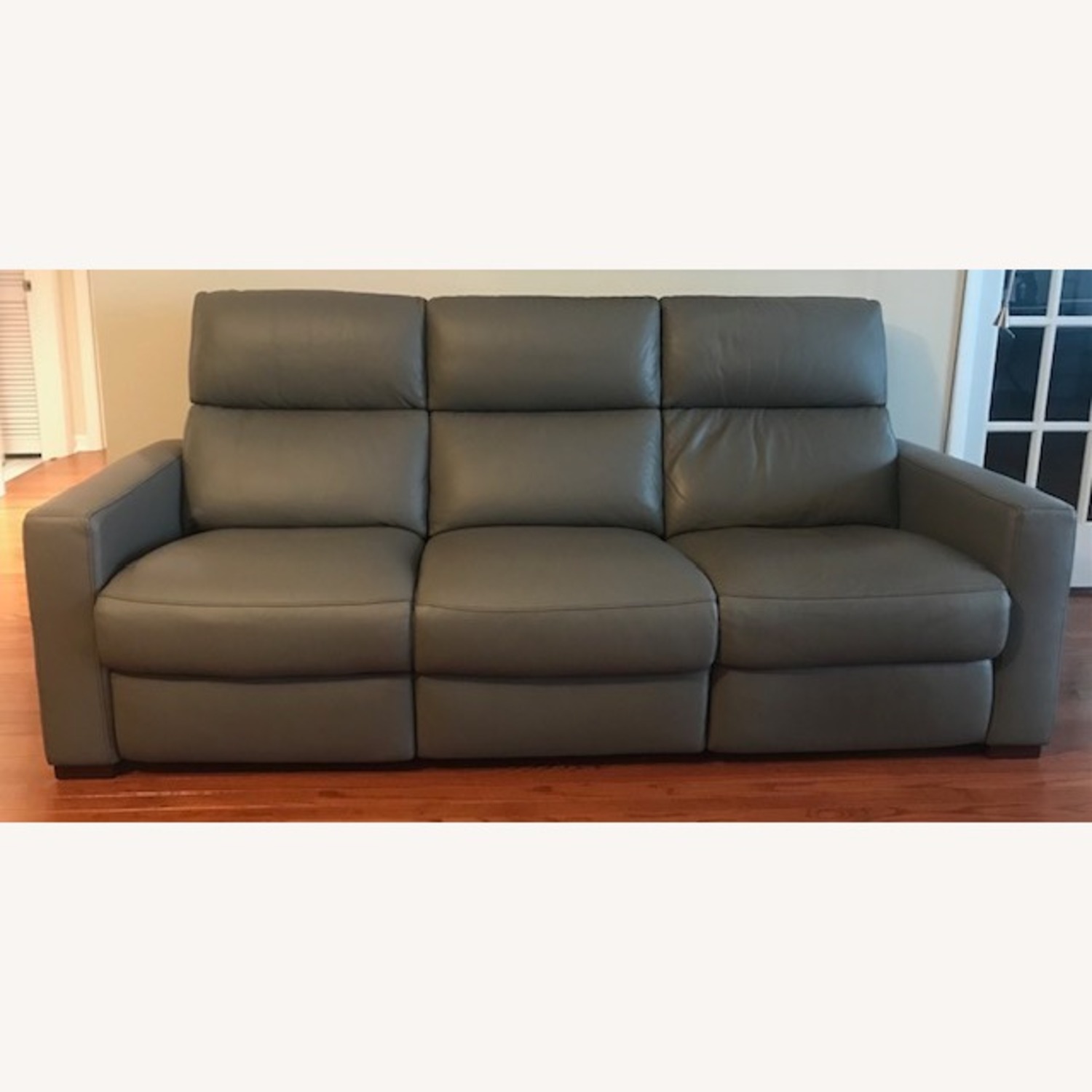 LUKA Power Reclining 3-seater Leather Sofa - image-1