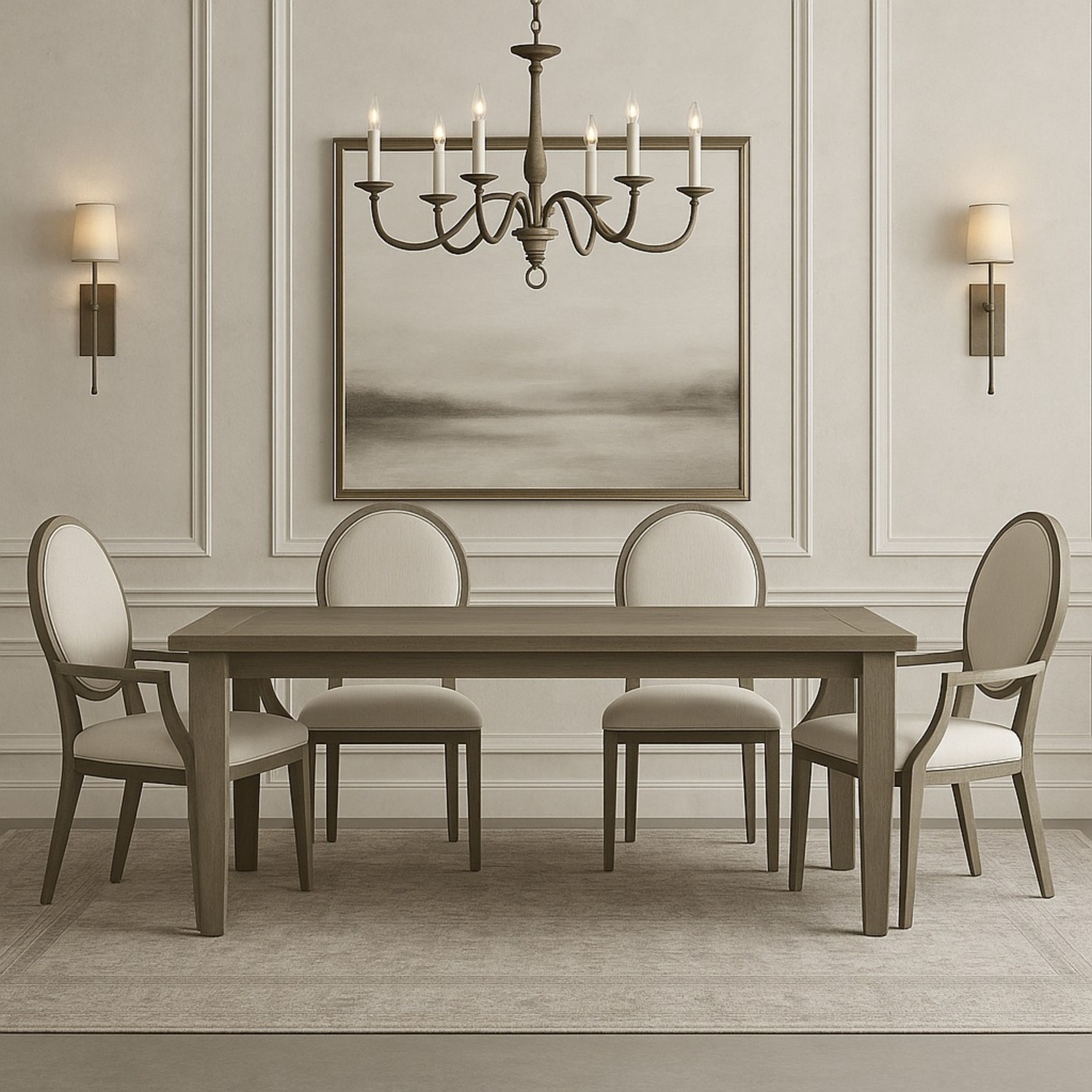 RH French Contemporary Dining Chair Set (4) – Dove - image-12