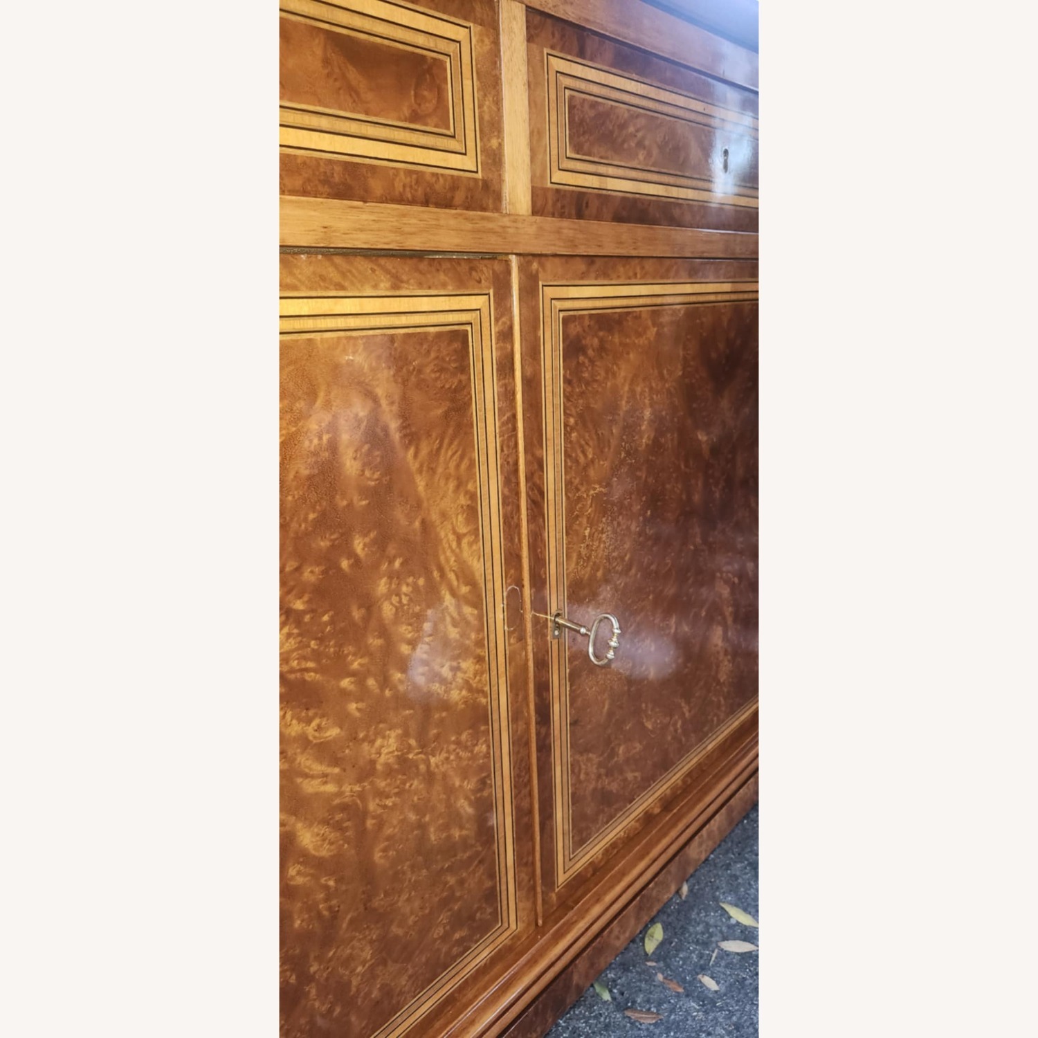 Vintage Light Brown Wood Secretaries Desk - image-1