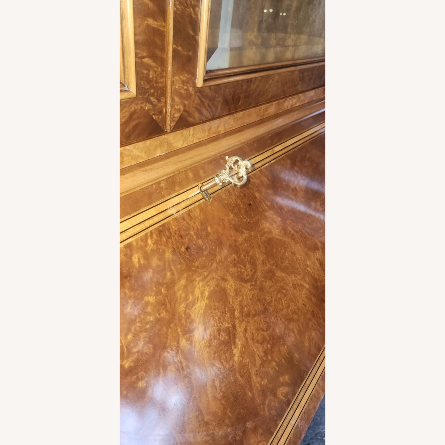 Vintage Light Brown Wood Secretaries Desk - image-8