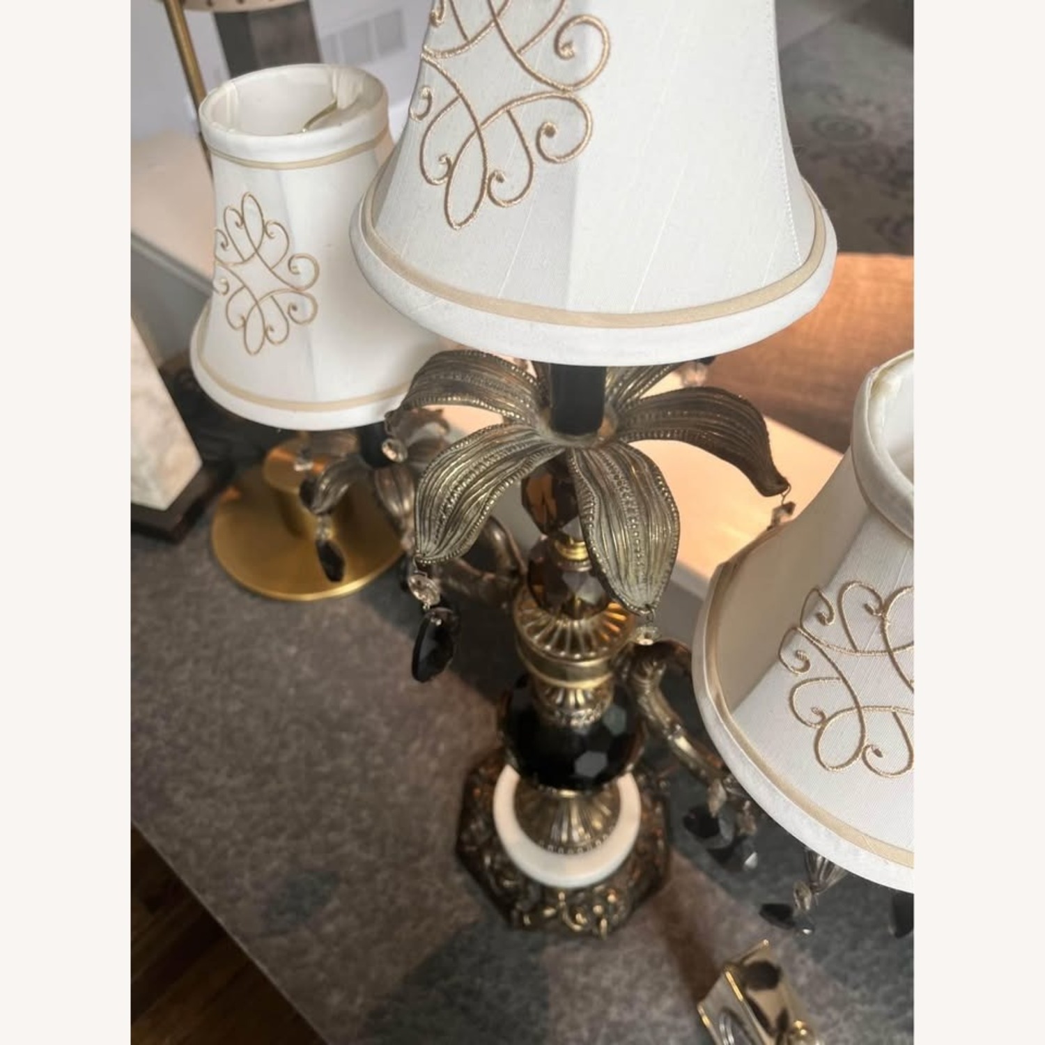 Vintage Italian Hollywood Regency Girandole Lamp - image-3