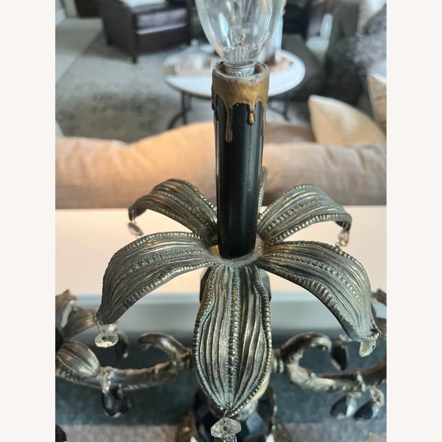 Vintage Italian Hollywood Regency Girandole Lamp - image-7