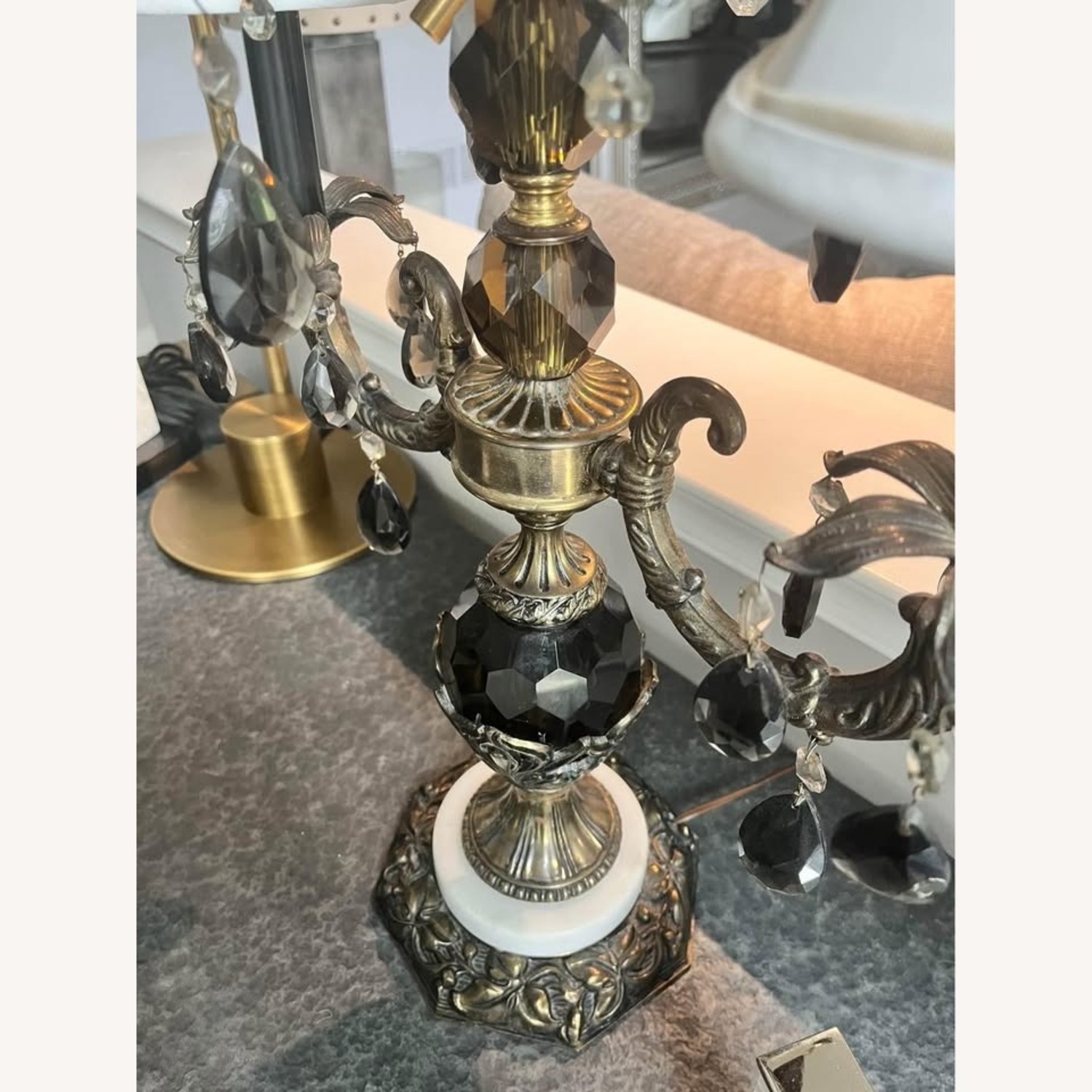 Vintage Italian Hollywood Regency Girandole Lamp - image-2